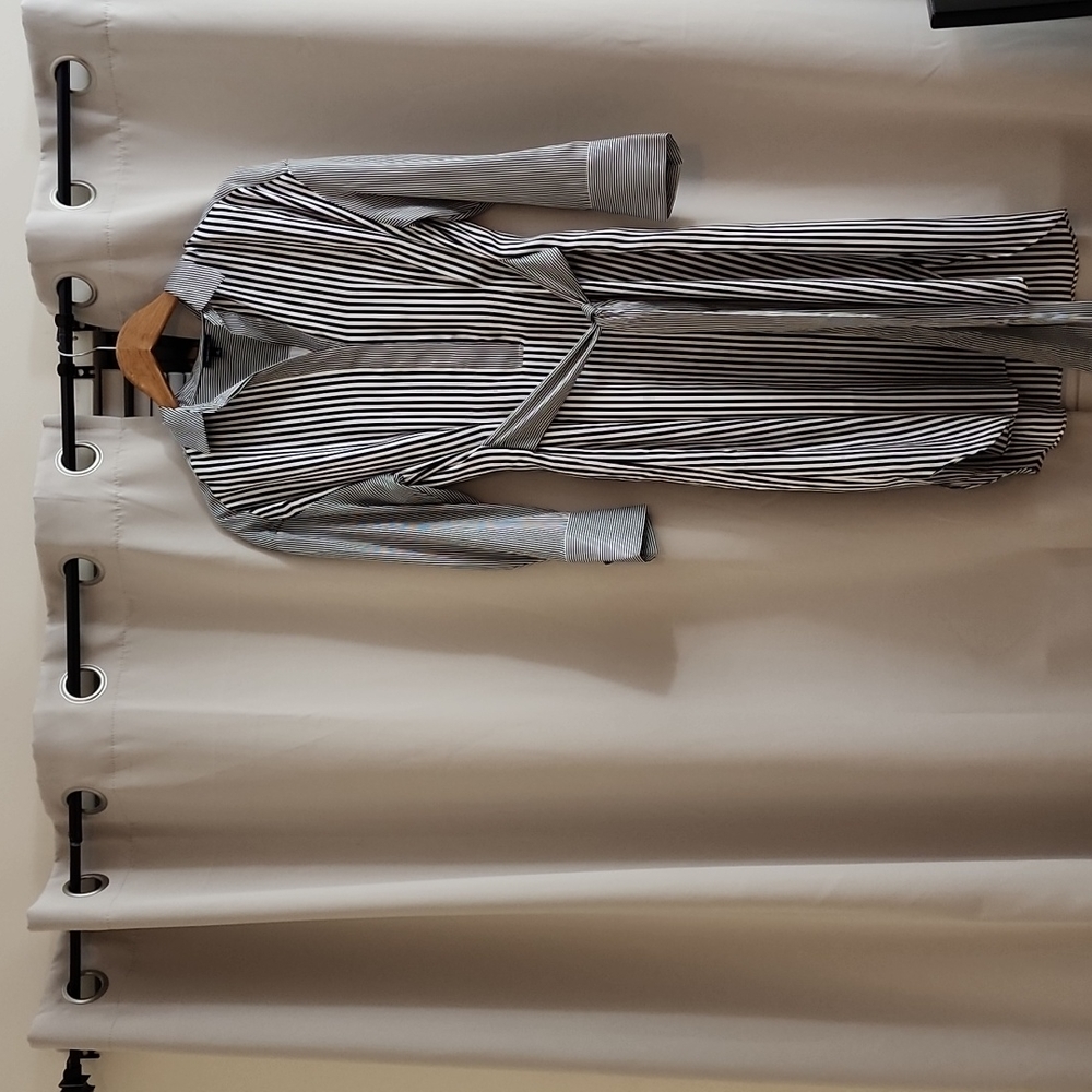 Who What Wear Striped Belted Shirt Dress Sz Small